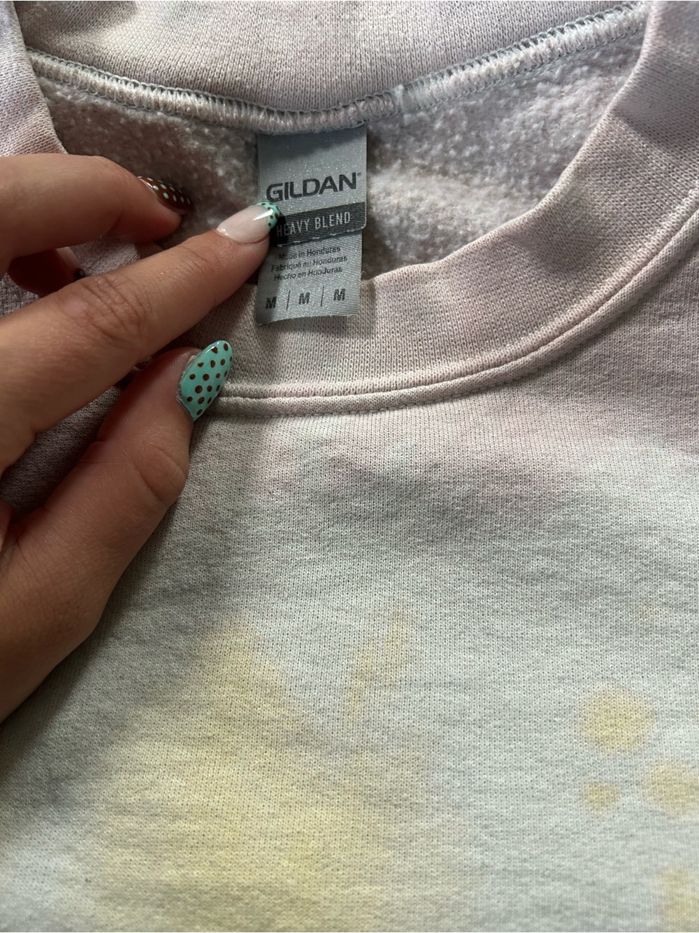 Gildan Pastel Tie-Dye Crewneck Sweatshirt - Pink, Yellow, Mint, Light Blue - Picture 2 of 3